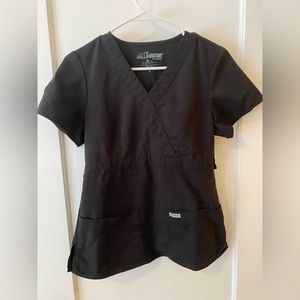 Black greys anatomy scrub top
